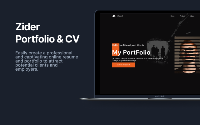 Wix Studio Template | Zider Portfolio & CV