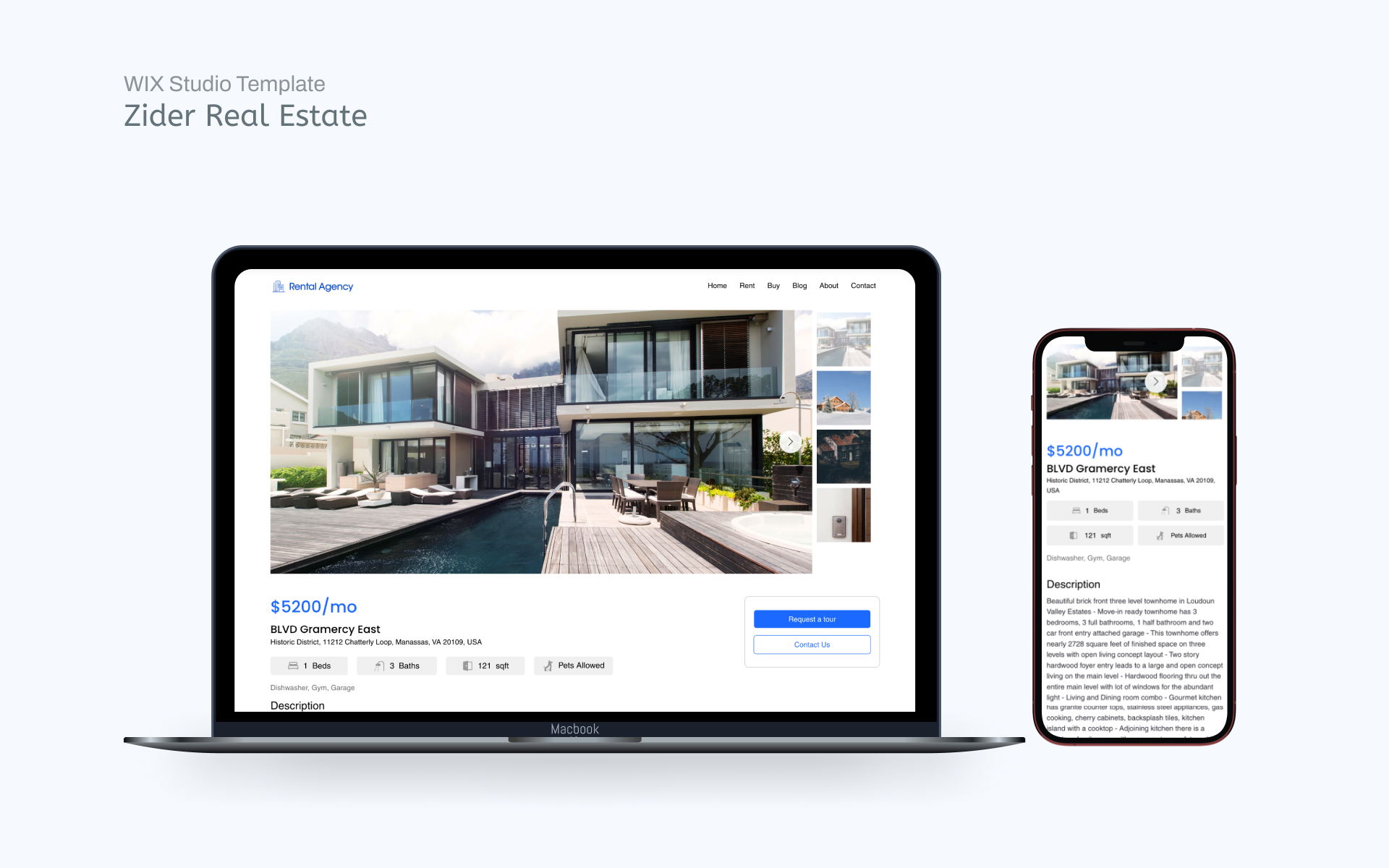 Professional Real Estate Agency Wix Website Template | Rental and Sales Modules | Wix Studio Template